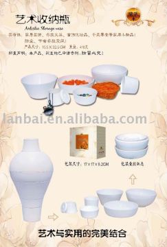 Artistic storage vase