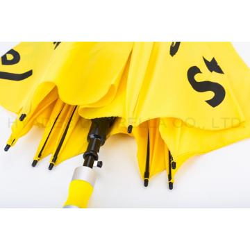 Parapluie de golf jaune et rouge