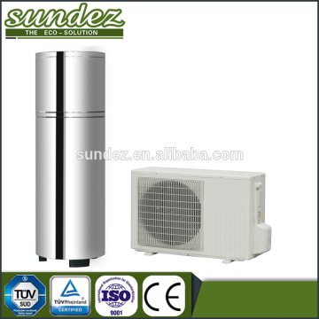 Air source gas circulating Heat pump split with water tank for house hot water R410A