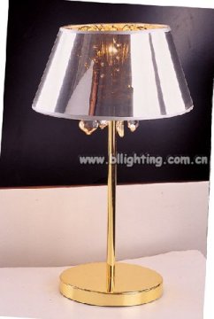 Interior decorative round crystal table lamp