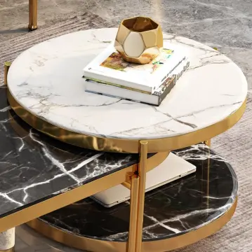 Nordic Round Tea Table Extendable Glass Coffee Table