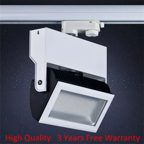 LED recessed track rail light rectangular