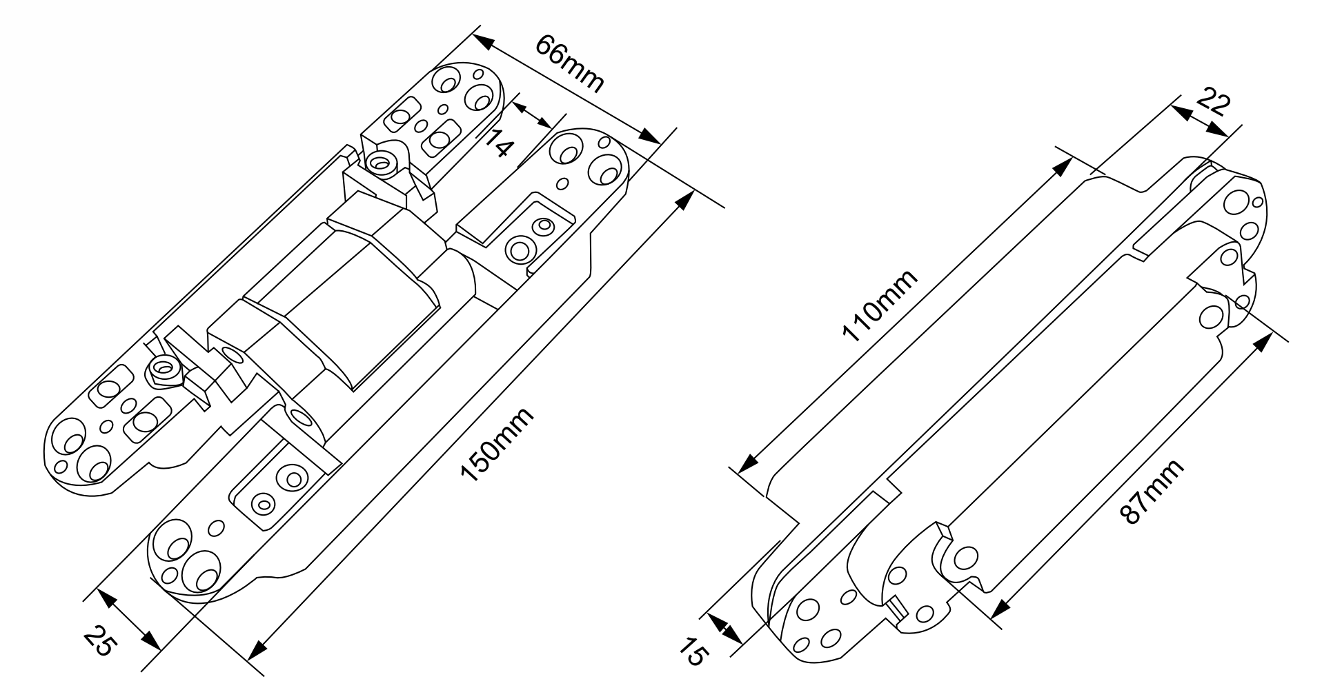 concealed hinge line drawing image