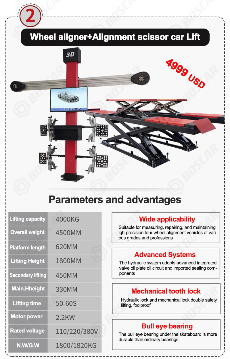 Ce Certified 4 Wheel Aligner With Automatic Lifting And Global Language ...