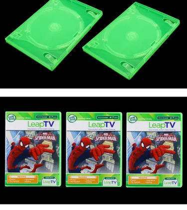 SUNSHING XBOX Green Video Game Box Pkastic Double discs XBOX 360 Game Case With 1 traY