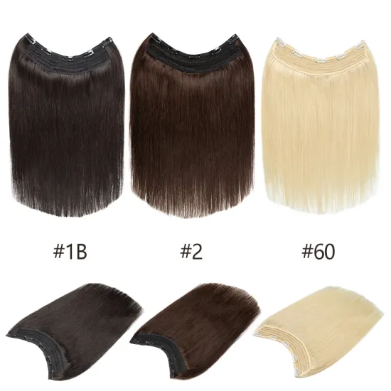 MRSHAIR  100% remy brazilian human hair extensions U Shape One piece clip in hair U Part Clip Hair Extensions