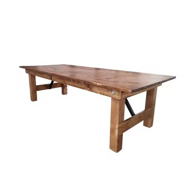 Outdoor Solid Wood Wedding Banquet Rectangle Folding Tables
