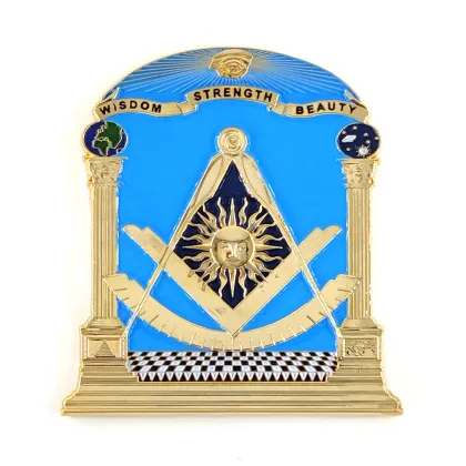 Custom Masonic Auto Decals: Square and Compass Design for Widows of Sons of Hiram Abiff