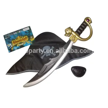 2021 Hot Selling Plastic Machetes Set for Kids with Bandana and Eye Patch