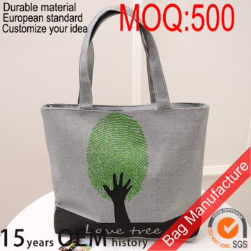 Promotional cotton wholesale foldable reusable grocery bag for shopping