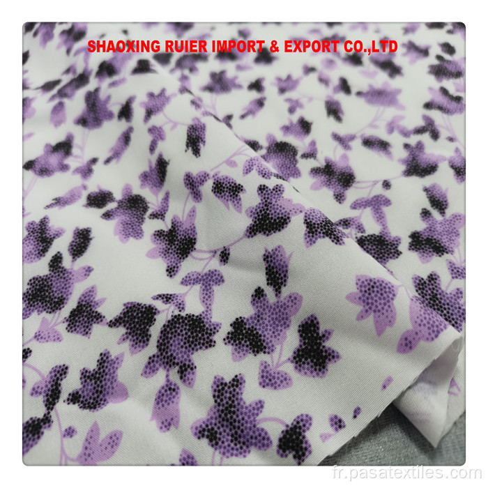 tissu en mousseline de soie viscseo 100% polyester imprimé numérique