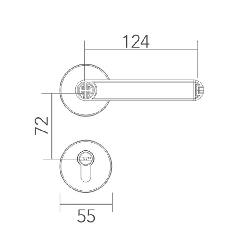 New Chinese style split lock