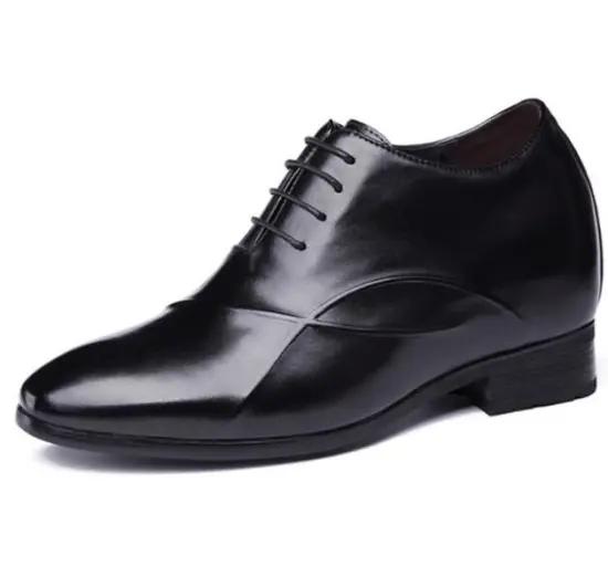 New Men's Height Increasing Dress Formal Shoes with Hidden Insoles Elevator Shoe Get Taller 9 CM Genuine Leather