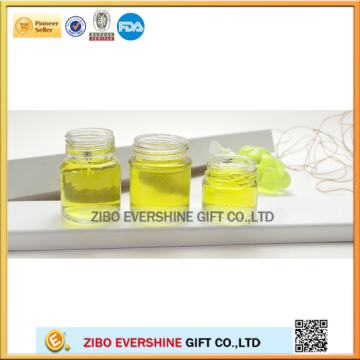 Mini glass mason jar with metal screw sealing cap for wine jam juice