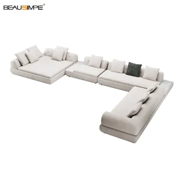 Modern Minimalist Velvet Couch Set Luxury Living Sectional