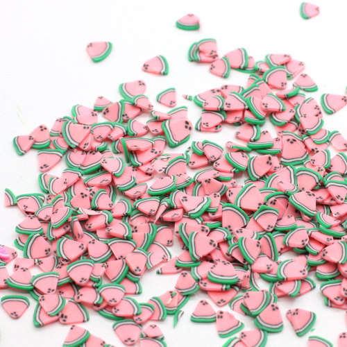 Simulation rosa Wassermelonen-Ton-Scheibe Polymer-Ton-Frucht-Nagelkunst-Dekoration DIY-Zubehör-Weihnachtsverzierung