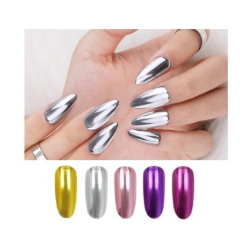 Customized Logo Super Chrome Mirror Effect Finer Pigment Nail Glitter Mirror Powder