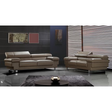 Italian Leather-made Couch with adjustable headrests