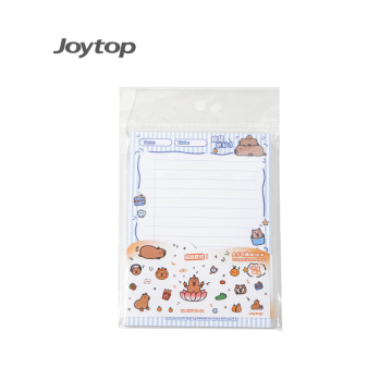 Joytop Wholesale Capybara Cute Cartoon Animals Tearable A6 Notepad - 50 Sheets