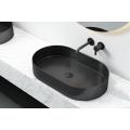 PVD Black OEM Fregadero de baño redondo hecho a mano