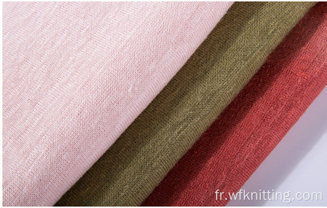 190gsm épaissir 100% tissu tricoté de chanvre pour vêtement