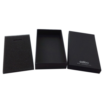 Nice handcraft black two pieces box with foam