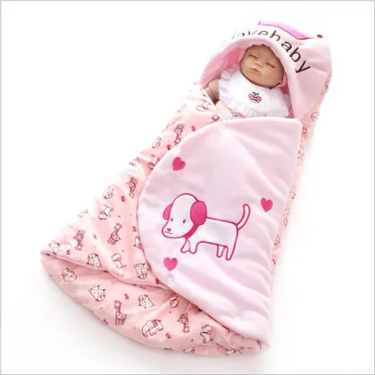 Baby Double Layer Polyester Printing Plush Quilt Sleep Bag