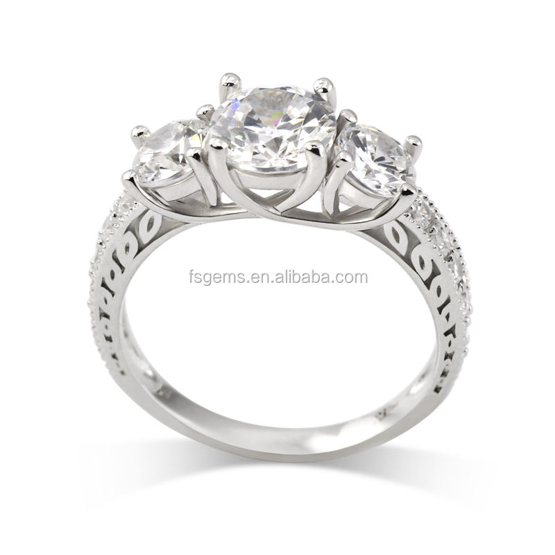 Genuine Nano Diamond Woman Engagement Ring, High Quality Genuine Nano ...