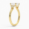 D VVS1 Asscher Cut Lab Diamond Intagement လက်စွပ်