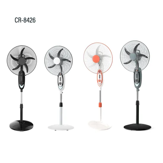 Rechargeable 16 Inch 5 Speed Oscillation Electric Stand Fan with Timer Function