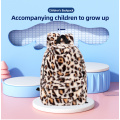 Plush leopard print Backpack Toddler Baby Girl Boy School Bag for kids school bags