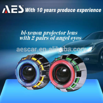 AES Bi-xenon double angel eye Hid projector lens healight and auto parts tail lights 3inch