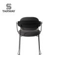 Hotel Home Restaurant Luxury Leather Upholstered Dining Chair Dining Room Chairs With Carbon Steel Leg