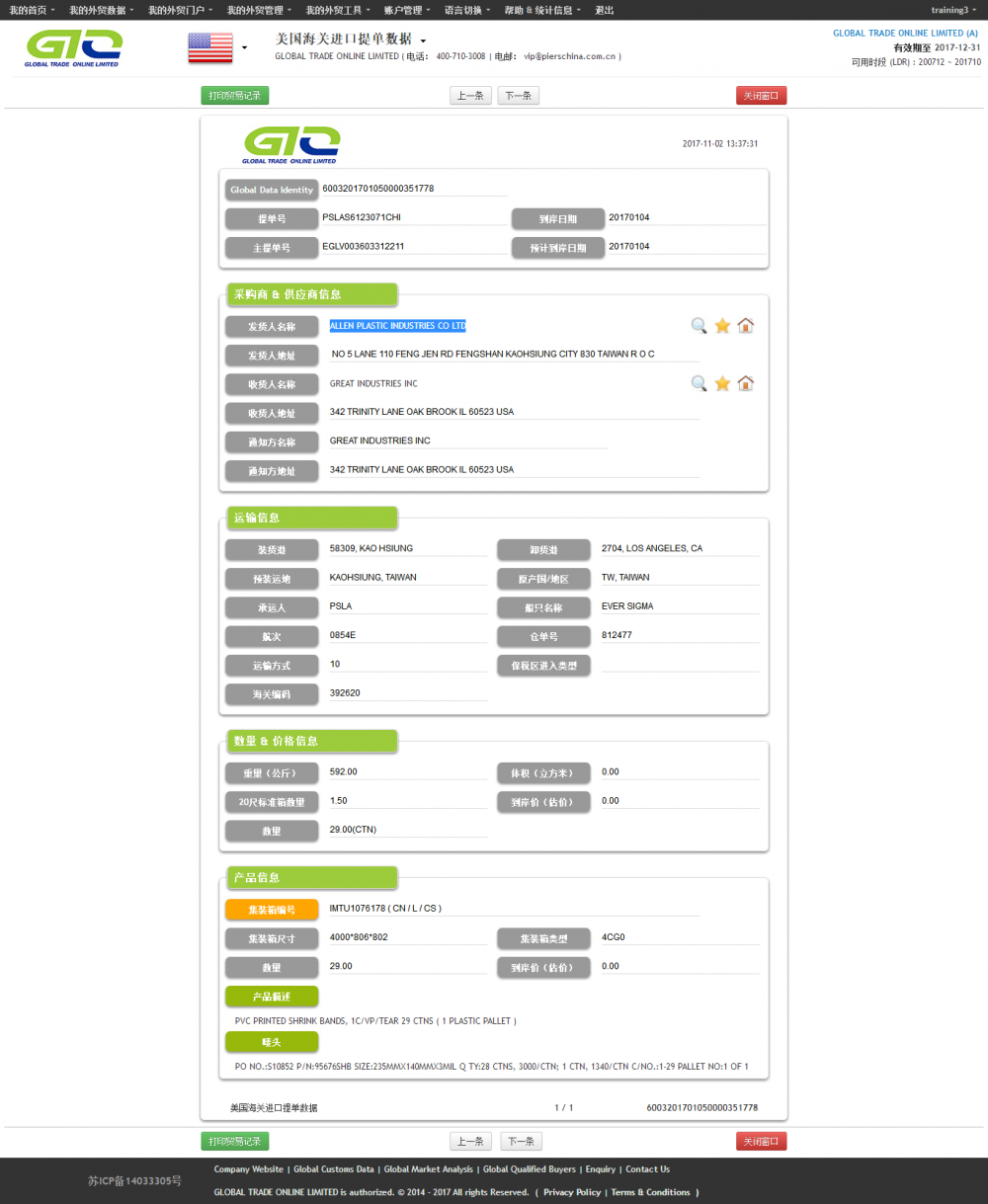 Registro de importadores de filmes impressos em PVC