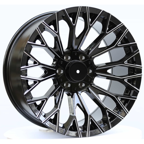 Ruedas de 20 pulgadas con borde fresado en negro brillante