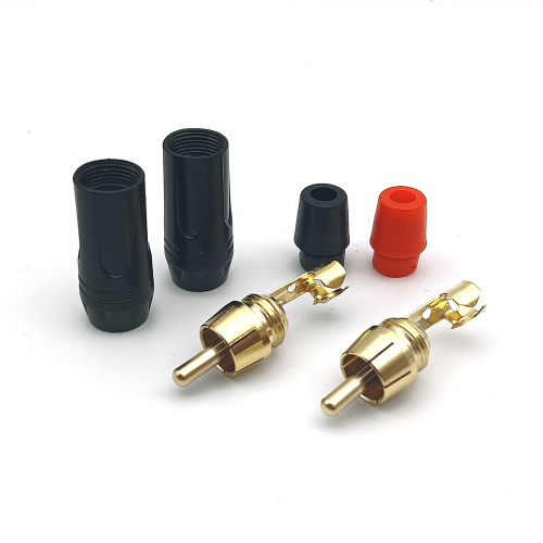 Straight Soldering RCA Male Audio Speaker Plug Adapter