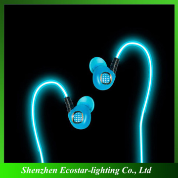 Top sale el lighted earphone wholesale el lighting earphone for iphone