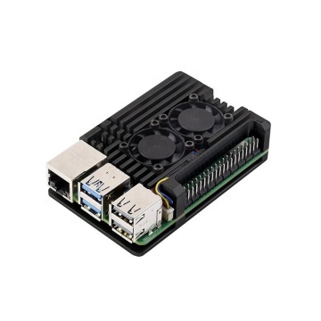 Factory Prijs Raspberry Pi 5 Aluminium legeringszaak met dubbele koelfans