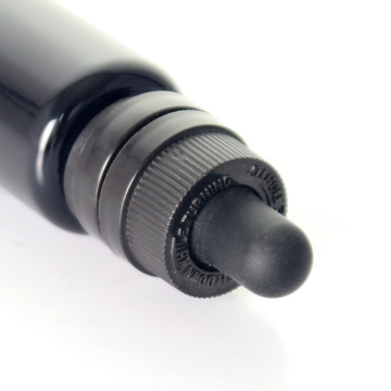 Black Serum Dropper Bottles Set with Evident Resisant Cap