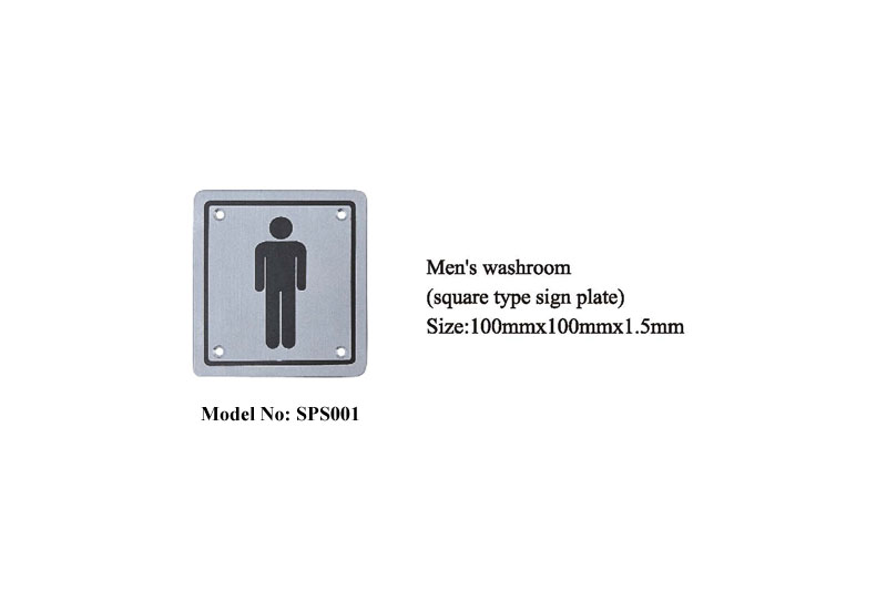 Stainless steel public toilet sign