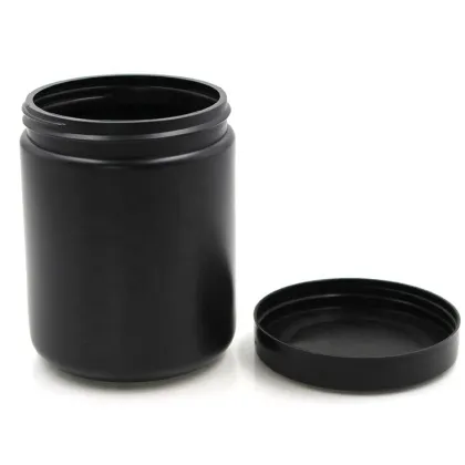 Wholesale Black Body Scrub Plastic Jars 600ml - Wide Mouth Jars for Body Butter