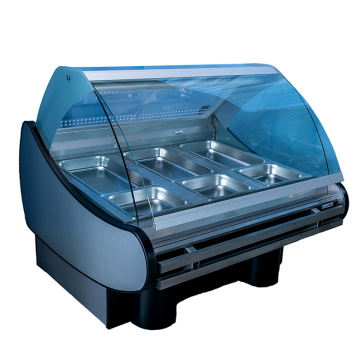 3750mm curved glass bain marie