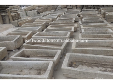 rectangle stone planter ancient stone flower pot landscpaing