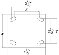 Top Plate dimension for Heavy Duty Casters