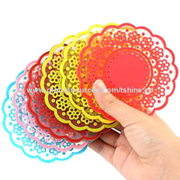 Promotional Silicone Coaster, Customized Logos are Accepted