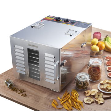 10-Tray Fruit Dehydrator Mechanical Control Agricultural Products Drying Machine