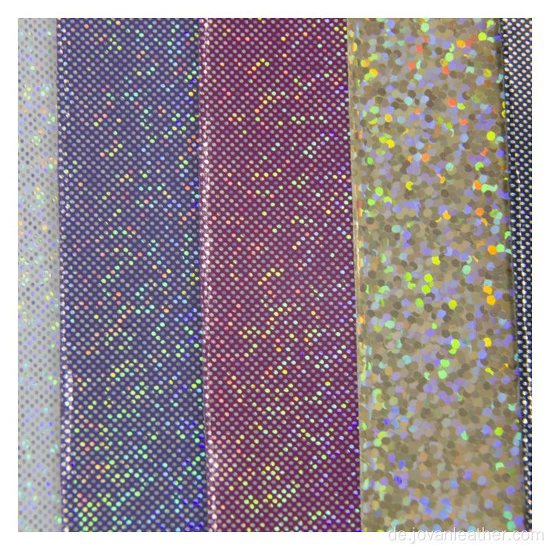 Glitter Laser Kunstleder Stoff Holographisches Handwerk