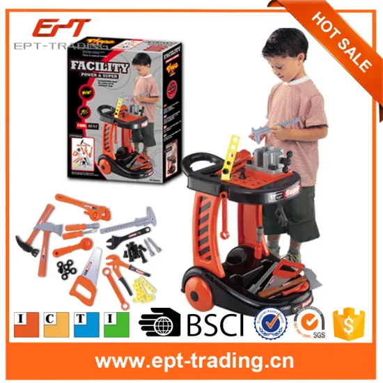 Fast delivery plastic cheap mini toy tool for kids 44PCS tool toy with CE certificate