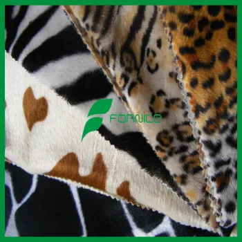 China supplier animal printing velboa fabric