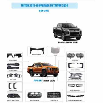 L200 2015-2019 Actualización 2024 L200 Body Kit para accesorios 4x4